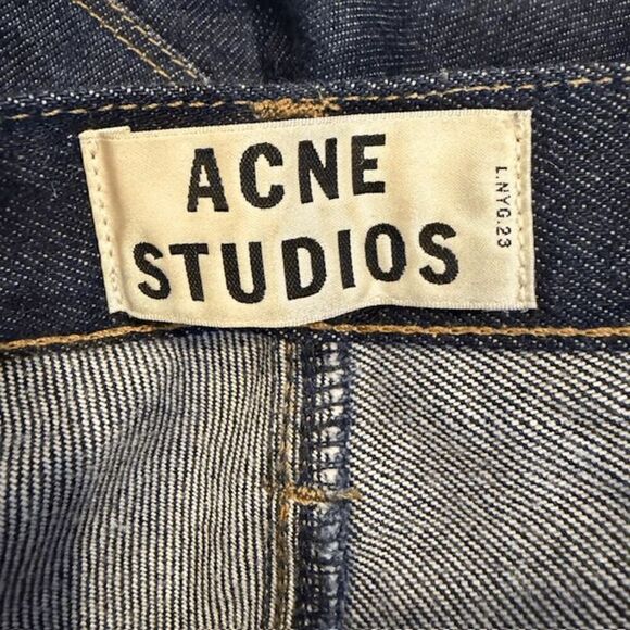 ACNE Studios Max New Raw Indigo Jeans Men's Blue Jeans Size 29 x 32 - Picture 4 of 10